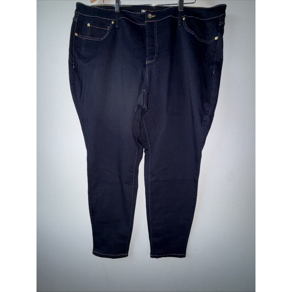 I.N.C Womens 5-Pocket Skinny Fit Jeans, Blue, Plus‎ Size, 24W